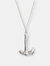 Crucible Men's Polished Stainless Steel Axe Pendant Necklace