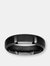 Crucible Men's Satin Stainless Steel Beveled Comfort Fit Ring