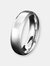 Crucible Men's Satin Stainless Steel Beveled Comfort Fit Ring