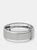 Crucible Men's Stainless Steel Brushed and Polished Grooved Ring