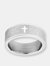 Crucible Men's Stainless Steel Brushed and Polished Lord's Prayer Ring