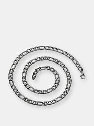 Crucible Men's Stainless Steel Polished Figaro Chain Necklace