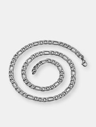 Crucible Men's Stainless Steel Polished Figaro Chain Necklace