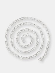 ELYA Medium 5mm Square Paperclip Necklace 28" - White