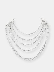 ELYA Medium Round 5mm Paperclip Necklace 28"