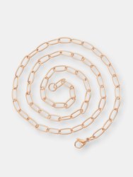 ELYA Medium Round 5mm Paperclip Necklace 28" - Rose Gold