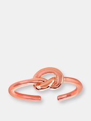 ELYA Polished Love Knot Stainless Steel Open Ring