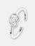 ELYA Polished Love Knot Stainless Steel Open Ring - White