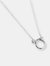 Elya Women's High Polished Curved Nail Stainless Steel Pendant Necklace