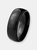 Men's Black Plated Stainless Steel Polished Beveled Edge Ring - Black