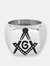 Men's Stainless Steel High Polished Masonic Ring (20.2 mm)