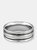 Men's Stainless Steel Polished Dual Grooved Ring