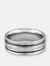 Men's Stainless Steel Polished Dual Grooved Ring