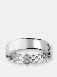 Men's Stainless Steel Polished ID Bracelet Themed Ring