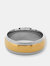 Men's Two-Tone Stainless Steel High Polished Ridged Edge Gold Center Ring