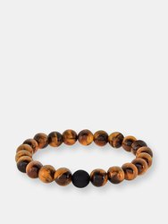 Polished 10mm Natural Stone Bead Stretch Bracelet