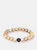 Polished 10mm Natural Stone Bead Stretch Bracelet