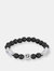 Zodiac Bead Bracelet with Black Lava and Natural Stones