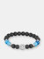 Zodiac Bead Bracelet with Black Lava and Natural Stones