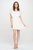 Abigail Crochet Lace Butterfly Sleeve Knee Length Dress - White Floral