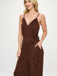 Bridget Side Tie Strappy Jumpsuit With Pockets