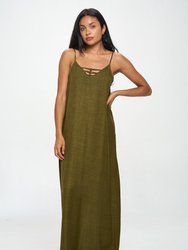 Carla Maxi Dress - Olive Green