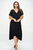 Georgia Plus Size Wrap Dress - Black