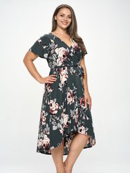 Georgia Plus Size Wrap Dress