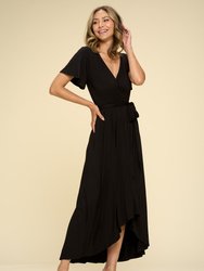 Georgia Wrap Dress - Black