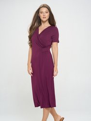 Jocelyn Side Ruched Midi Dress