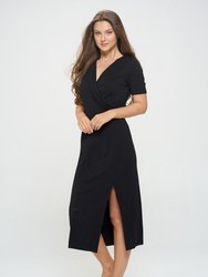 Jocelyn Side Ruched Midi Dress