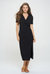 Jocelyn Side Ruched Midi Dress