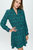 Kate Long Sleeve Shirt Dress Mini - Green Teal Abstract