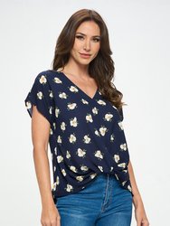 Leah Short Sleeve Woven Top