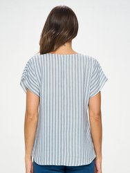 Leah Short Sleeve Woven Top