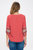 Lina Roll-Tab Sleeve V-Neck Blouse