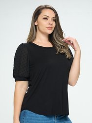Lizzy Plus Size Short Sleeve Knit Top