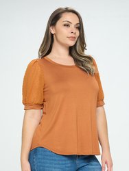 Lizzy Plus Size Short Sleeve Knit Top