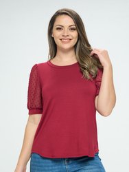 Lizzy Plus Size Short Sleeve Knit Top