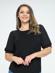 Lizzy Plus Size Short Sleeve Knit Top