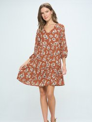 Millie V-Neck Short Swing Dress