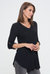 Nora Ultrasoft V-neck Tunic With Long Sleeves And Front Seam Detail