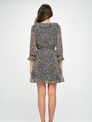 Pippa Printed Knee Length Dress