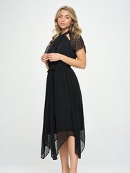 Tamara Cutout Hanky Hem Dress