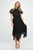 Tamara Cutout Hanky Hem Dress - Black Dots