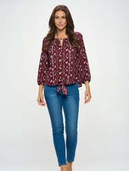 Veronica Tie Front Blouse