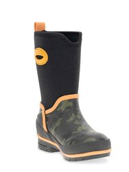 Kids Camo Neoprene Cold Weather Boot - Olive