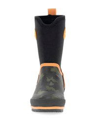 Kids Camo Neoprene Cold Weather Boot - Olive