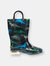 Kids Dinosaur Friends Lighted Rain Boot - Black