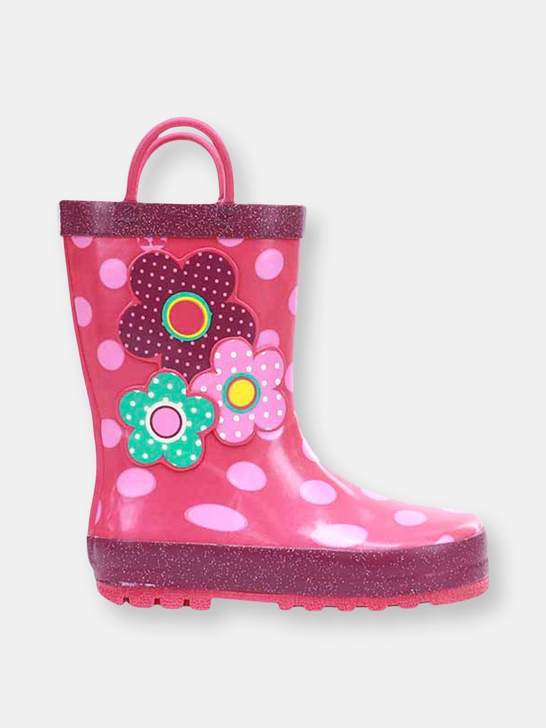 Kids Flower Cutie Rain Boots - Pink - Pink